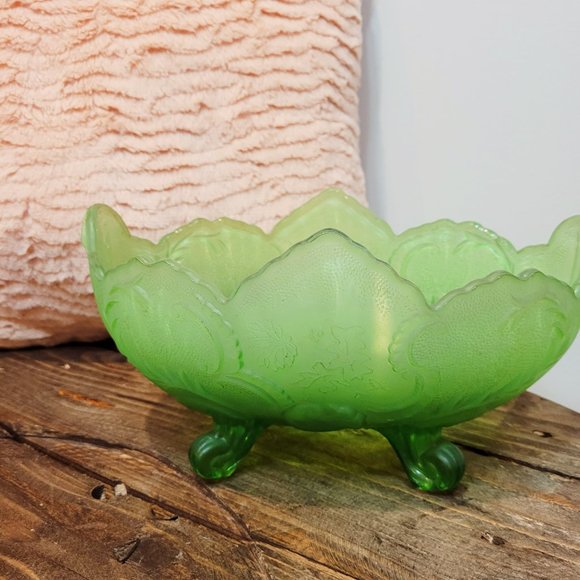 Other - Easter candy dish - Jeanette Lombardi green frosted candy dish